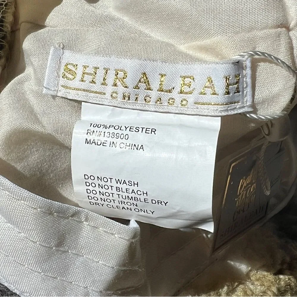Raya Ivory Plaid Teddy Bucket Hat | Shiraleah | NWT
